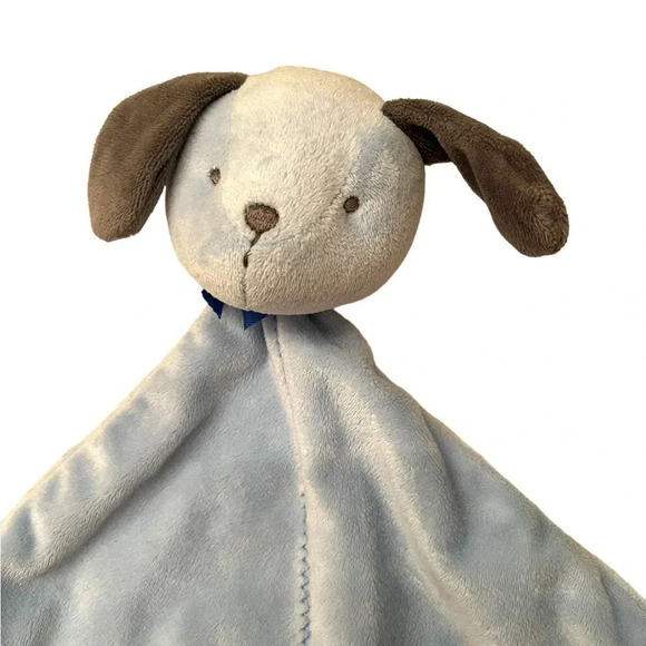 Precious Firsts Carter's Puppy Dog Security Blanket Blue Lovey Baby Ratt… - Picture 2 of 6